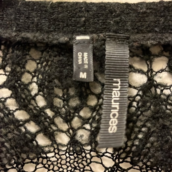 Maurice’s black crochet cardigan Size Medium - Picture 2 of 7